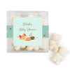 Personalized Baby Shower Woodland Buddies Favor Cube with Gummy Bears