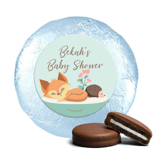 Personalized Woodland Buddies Baby Shower Milk Chocolate Covered Oreos