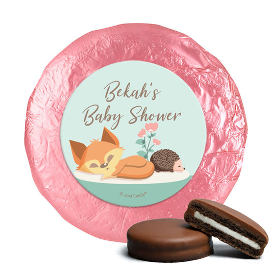 Personalized Woodland Buddies Baby Shower Milk Chocolate Covered Oreos