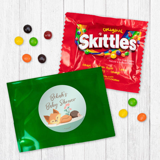 Personalized Baby Shower Woodland Buddies Skittles