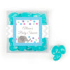 Personalized Baby Shower Elephant Favor Cube with Jelly Belly Jelly Beans