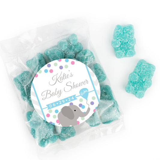 Personalized Baby Shower Elephant Gummi Bears