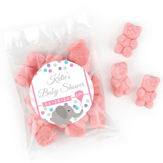 Personalized Baby Shower Elephant Gummi Bears