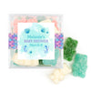 Personalized Baby Shower Mermaid Favor Cube with Gummy Bears