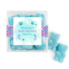 Personalized Baby Shower Mermaid Favor Cube with Gummy Bears