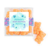 Personalized Baby Shower Mermaid Favor Cube with Gummy Bears