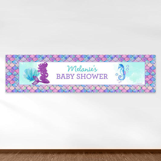 Personalized Mermaid 5 Ft. Banner