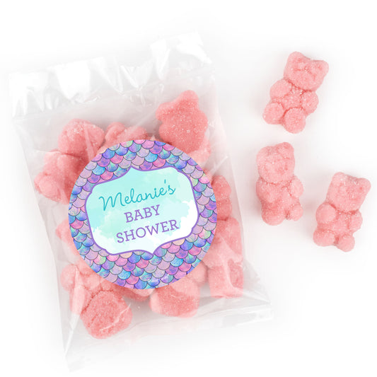 Personalized Baby Shower Mermaid Gummi Bears