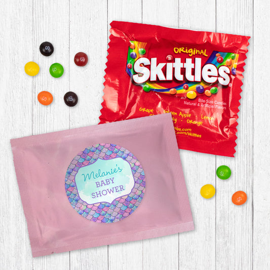 Personalized Baby Shower Mermaid Skittles