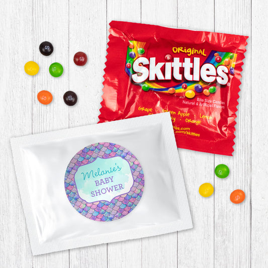 Personalized Baby Shower Mermaid Skittles