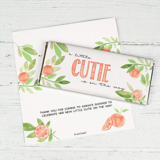 Personalized Citrus Cutie Baby Shower Chocolate Bar Wrappers Only