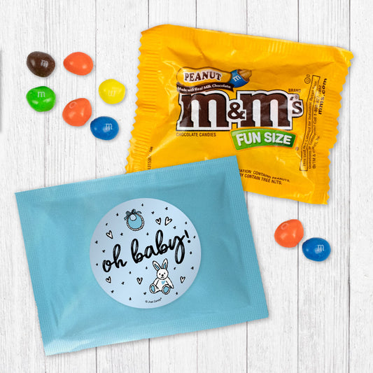 Baby Shower Icons Blue Peanut M&Ms