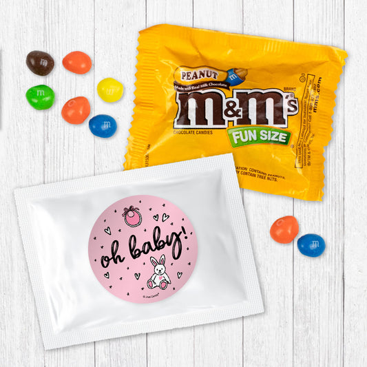 Baby Shower Icons Pink Peanut M&Ms