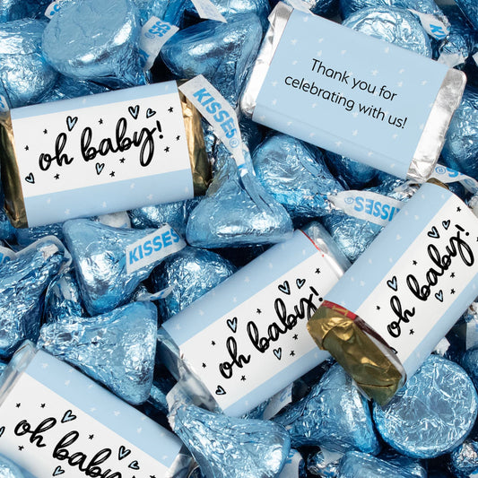 Boy Baby Shower Hershey's Miniatures and Kisses - 1.58lb Bag