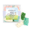 Personalized Baby Shower Baby Animals Favor Cube with Gummy Bears