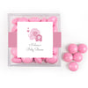 Personalized Baby Shower Elephant Hearts JUST CANDY® favor cube with Just Candy Milk Chocolate Minis