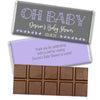 Personalized Oh Baby With Hearts Belgian Chocolate Bar