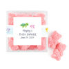 Personalized Baby Shower Whale Favor Cube with Gummy Bears