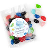 Personalized Baby Shower Whale Candy Bags with Jelly Beans