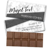 Personalized Bat Mitzvah Marble Mitzvah Belgian Chocolate Bar & Wrapper