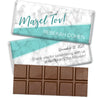 Personalized Bat Mitzvah Marble Mitzvah Belgian Chocolate Bar & Wrapper