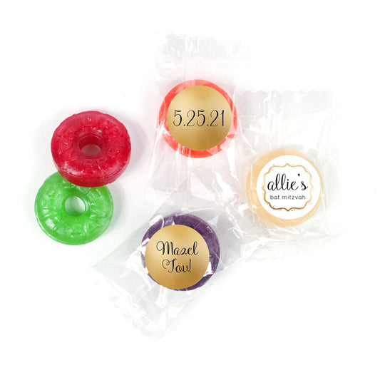 Personalized Bat Mitzvah Golden Day LifeSavers 5 Flavor Hard Candy