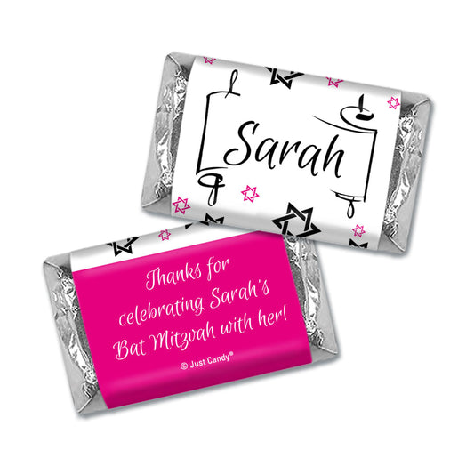 Bat Mitzvah Personalized Hershey's Miniatures Scroll & Stars