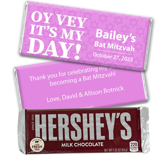 Personalized Oy Vey Bar Mitzvah! Hershey's Milk Chocolate Bar