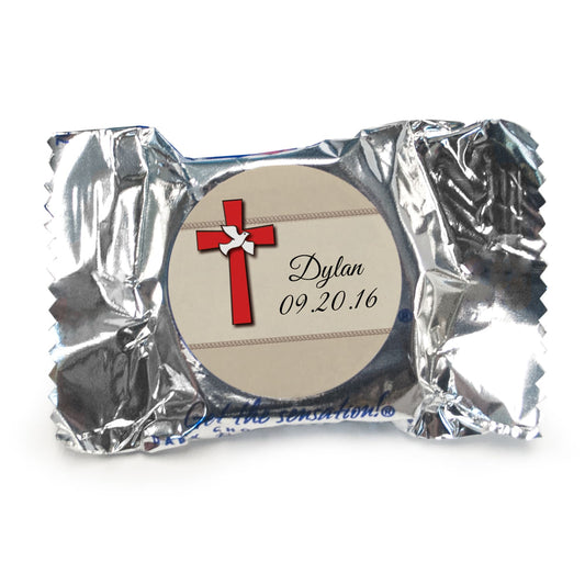 Confirmation Personalized York Peppermint Patties Red Cross and Dove - pack of 70