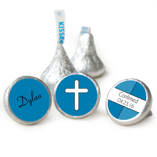 Confirmation Personalized Hershey's Kisses Stained Glass Cross Assembled Kisses