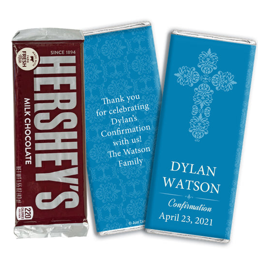 Confirmation Personalized Hershey's Milk Chocolate Bar Elegant Cross