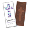 Confirmation Personalized Embossed Cross Chocolate Bar Hearts Cross