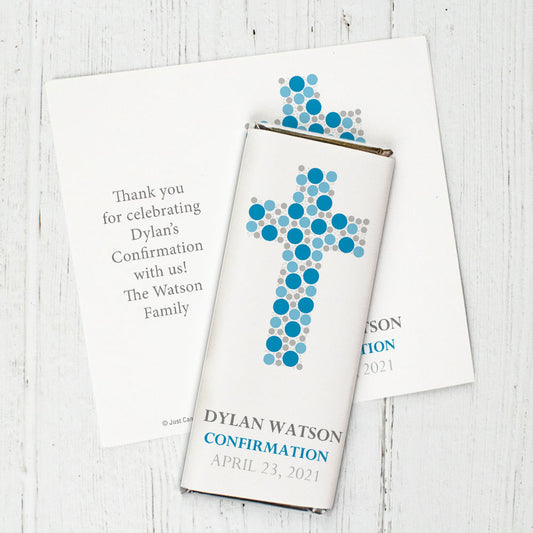 Confirmation Personalized Chocolate Bar Wrappers