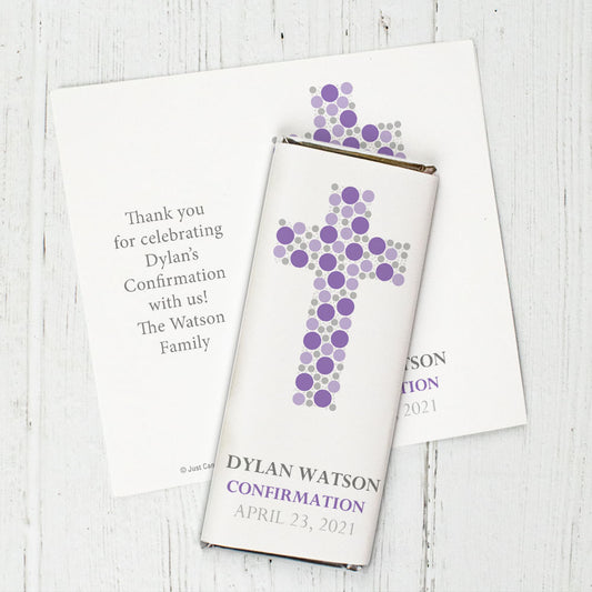 Confirmation Personalized Chocolate Bar Wrappers