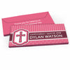 Deluxe Personalized Confirmation Framed Cross Candy Bar Favor Box