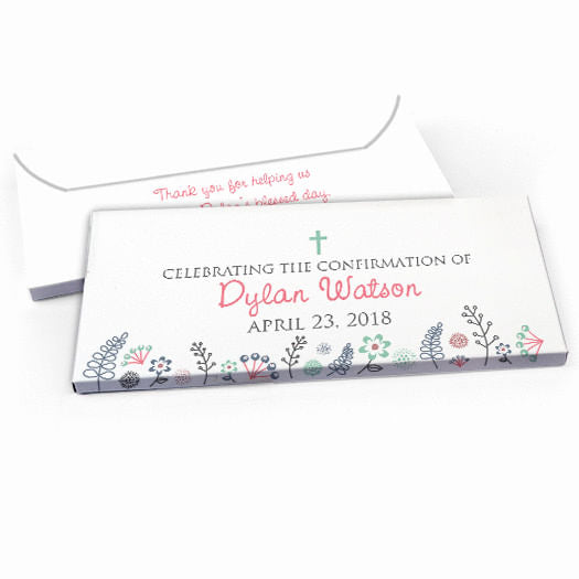 Deluxe Personalized Confirmation Garden of the Lord Candy Bar Favor Box