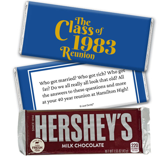 Personalized Retro Class Reunion Hershey's Milk Chocolate Bar