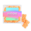 Custom Add Your Artwork JUST CANDY� favor cube with Sugar Sanded Gummy Bears