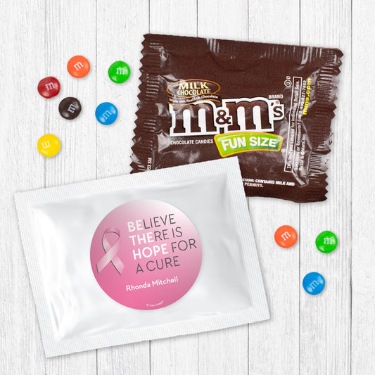 Personalized Breast Cancer Awareness Be the Hope Milk Chocolate M&Ms