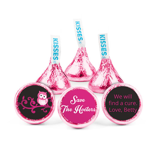 Personalized Breast Cancer Awareness Save the Hooters Hershey's Kisses