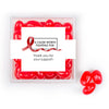 Personalized Awareness Ribbon JUST CANDY� favor cube with Jelly Belly Jelly Beans