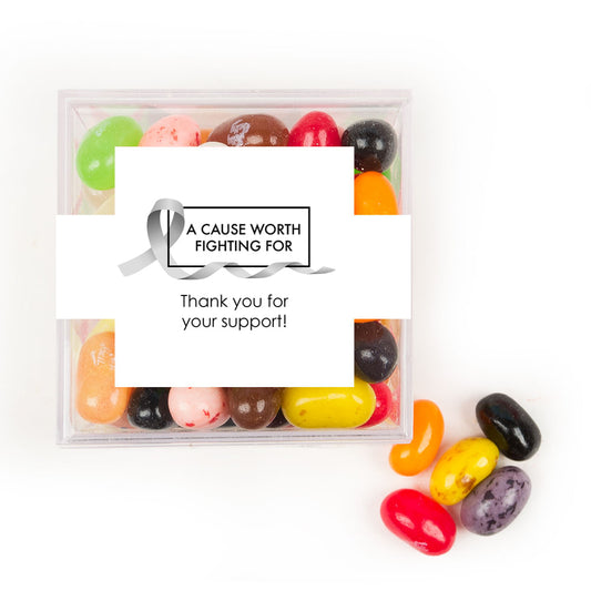 Personalized Awareness Ribbon JUST CANDY� favor cube with Jelly Belly Jelly Beans