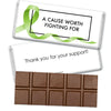 Personalized Awareness Ribbons Belgian Chocolate Bar