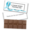 Personalized Awareness Ribbons Belgian Chocolate Bar