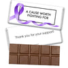 Personalized Awareness Ribbons Belgian Chocolate Bar