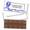 Personalized Awareness Ribbons Belgian Chocolate Bar