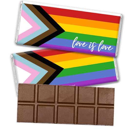 Belgian Chocolate Bar Rainbow Stripes Love is Love