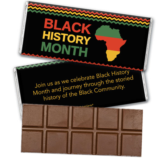 Black History Month Personalized Belgian Chocolate Bar