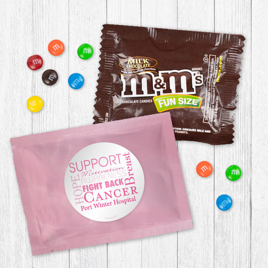 Personalized Breast Cancer Awareness Strength in Words Milk Chocolate M&Ms