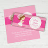 Communion Personalized Chocolate Bar Wrappers Girl in Prayer